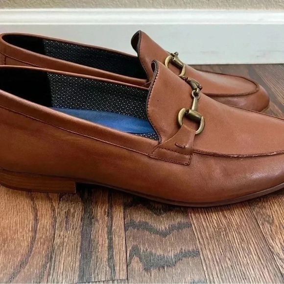 Vince Camuto Axyl Loafer Round Toe Leather Shoes Men’s Size 13 M VY-AXYL Brown - Picture 12 of 16